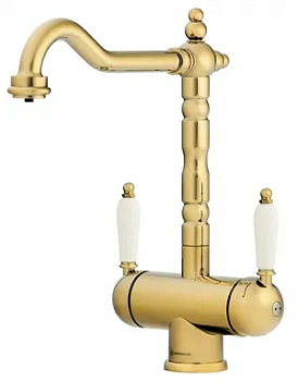 Смеситель для мойки Omoikiri -G золото, с краном для питьевой воды 4994019