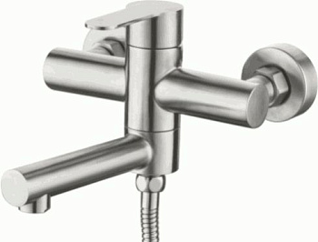 Смеситель Ledeme Н703 настенный, для ванны и душа, с душевой лейкой, нержавеющая сталь L73103