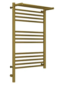 СУНЕРЖА с полкой Полотенцесушитель 800х500 состаренная бронза, МЭМ левый 05-5806-8050