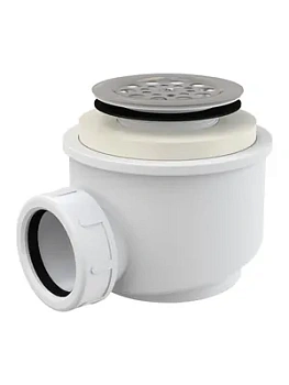 Сифон для душевого поддона Alcaplast A46 D50, D60 пластик с нержавеющей решеткой вых. 40