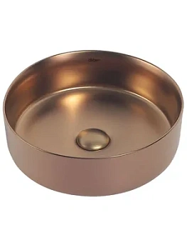 Раковина накладная ABBER d360 без отв. под смеситель и перелив,розовое золото мат.AC2108MRG