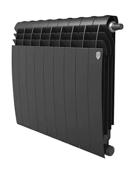 Радиатор биметаллический, 8 секций ROYAL THERMO 500 Noir Sable, VR80 нижнее подкл., НС-1506311