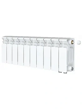 Радиатор биметаллический Rifar Ventil BVR 200 нижнее правое подключение, 10 секции, 1000 Вт