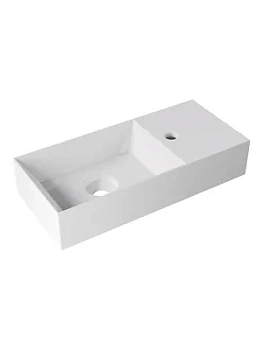 Раковина накладная Alice 550х250х110 Aliglaze+, отверстие под смеситель, белый глянец 34100101