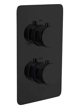 Смеситель Boheme 134-2-B для душа, встраиваемый, на 2 потребителя, термостат, чёрный