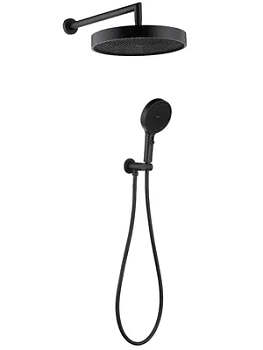 Душевой комплект Boheme 427-B верхний/ручной душ, шланговое соединение, шланг, черный