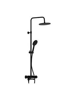 Душевая система DAMIXA с термост. смесителем-полкой, верхний/ручной душ, черный 977760300