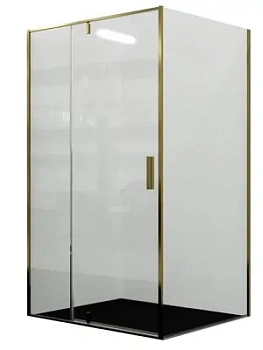 Душевой уголок WasserKRAFT 1200x1000x2000 стекло прозрачное/профиль матовое золото 55P10