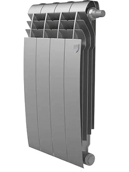 Радиатор биметаллический, 4 секции ROYAL THERMO 500 Silver Satin, VR80 нижнее подкл., НС-1506314