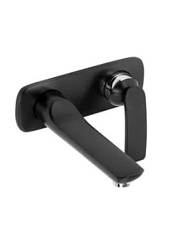 Смеситель KLUDI для умывальника, встраиваемый, излив 185мм, черный матовый 522468775