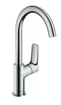 Смеситель Hansgrohe 71131 для умывальника однозахватный, поворотный излив, без донного клапана