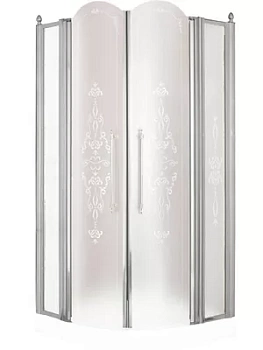 Душевой уголок Migliore (900х900х1950) стекло прозрачное+декор, хром 20416