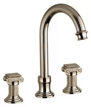 Смеситель CEZARES -BLS2-A-02-O для раковины, 3 отверстия, донный клапан, бронза/ручки металл