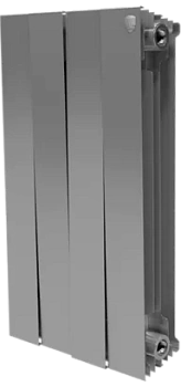 Радиатор биметаллический, 4 секции ROYAL THERMO ВШГ:591х320х100 756 Вт Silver Satin