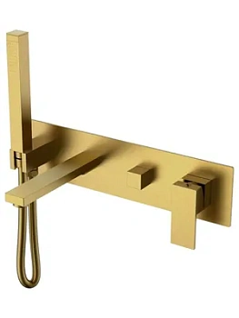 Смеситель Boheme 474-2-BR для ванны/душа, встраиваемый, с ручным душем, бронза