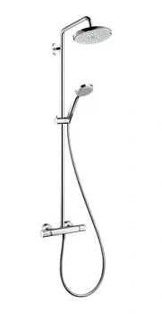 Душевая система Hansgrohe 220 Showerpipe 27185000 с термостатом,поворотн. держатель 400мм,хром
