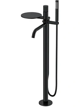 Смеситель Boheme 129-BB.3 для ванны/душа, напольный, однозахв, с ручным душем, черный