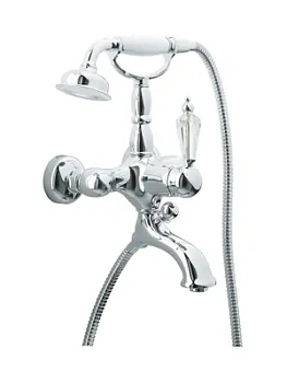 Смеситель Boheme 343 для ванны/душа, настенный, однозахв, лейка 1 режим, хром