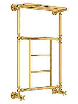 СУНЕРЖА 1452 Полотенцесушитель 860х500 золото, с полкой, нижнее подкл. 03-0282-8650