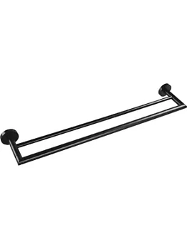 Полотенцедержатель двойной Bemeta 104204050 650 мм, настенный, цвет: черный матовый