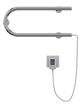 Полотенцесушитель TERMINUS П-образный (ШВ:600х200) электрический, правое подкл., нерж.сталь, 36Вт