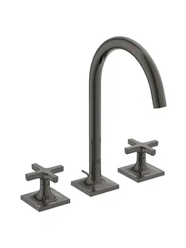 Ideal Standard Смеситель для раковины BD143A5 двухзахватный, донный клапан, серый