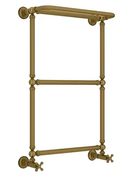 СУНЕРЖА 1386 Полотенцесушитель 860х500 состар.бронза, с полкой, нижнее подкл. 05-0281-8650