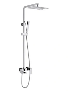 Душевая система Aquatek AQ2640CR для ванны/душа, однозахватный, верхний/ручной душ, цвет: хром