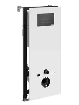 Инсталляция для унитаза WasserKRAFT с клавишей смыва, цвет: черный/белый 20TLT.010.ME.WH.MB03