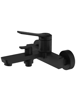 Смеситель Iddis для ванны/душа PARBL02i02WA настенный, однозахватный, черный матовый