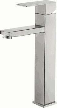 Смеситель Ledeme Н733 для раковины, фиксированный излив, однозахватный, нержавеющая сталь L71133