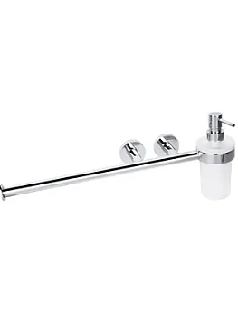 Полотенцедержатель и дозатор для жидкого мыла Bemeta 104019012, настенный, цвет: хром