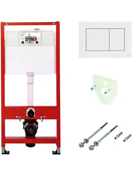TECEbase 2.0 Комплект для установки подвесного унитаза с панелью смыва TЕСЕ белая