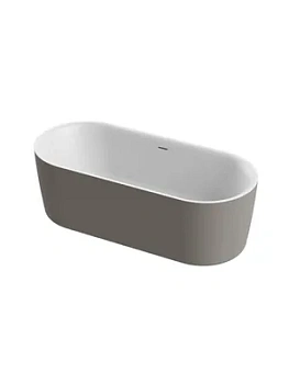 Ванна акриловая CEZARES 1800х800х600 отдельн.,сер.мат.-INT-Central-180-80-60-G-W-MATT