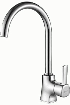 Смеситель для кухни Lemark LM0505C однозахватный с высоким поворотным изливом, хром