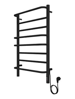 Полотенцесушитель TERMINUS П8 (ШВ:532х800) электр., встроенный диммер, КС, Ral 9005 черный матовый