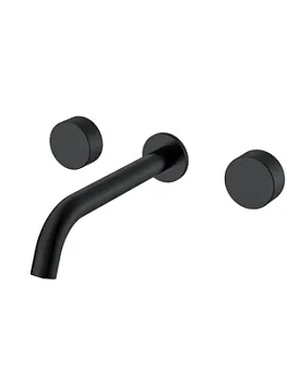 Смеситель Boheme 152-2-B.4 для раковины, встраиваемый, двухзахватный, ручки:spirale, черный