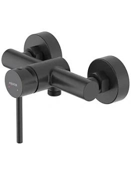 Смеситель для душа Aquatek AQ1360MB настенный, однозахватный, без излива, черный матовый
