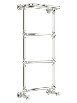 СУНЕРЖА 1386 Полотенцесушитель 960х400 нерж.сталь,с полкой,нижнее подкл. 3/4" 00-0281-9640