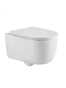 Унитаз подвесной Berges 530х365х365 безободковый, сиденье с микролифтом, белый 082137