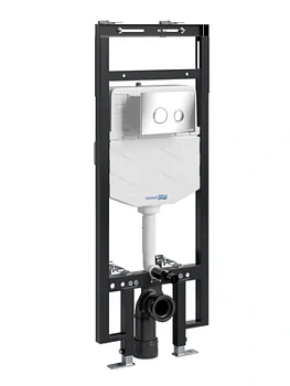 Инсталляция для унитаза WasserKRAFT с клавишей смыва, хром 58tlt.010.me.ch01