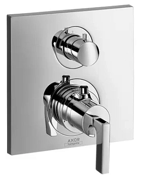 Смеситель Axor 39720 термостатический,запорный/переключ.вентиль,рычаговый,внешн. часть,хром