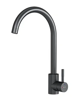 Смеситель для кухни AM.PM F85B07122 однозахватный, C-образный поворотный излив, черный матовый