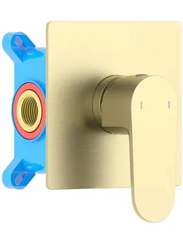 Смеситель для душа Aquatek AQ1266BG встраиваемый, однозахватный, цвет: золото шлифованное