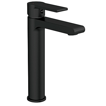 Смеситель для раковины Cersanit BLACK 63111 высокий, донный клапан клик-клак, черный