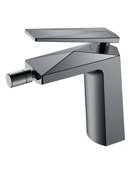 Смеситель Boheme 376-SGM для биде, на 1 отверстие, однозахватный, графит глянц