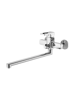 Смеситель для ванны IDDIS однозахватный, с длинным изливом 350 мм, хром BILSB00i10WA