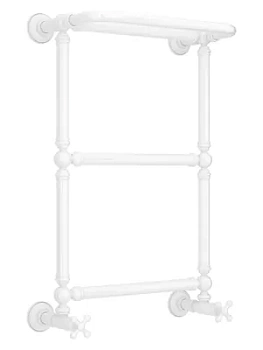 СУНЕРЖА 1386 Полотенцесушитель 660х400 белый, с полкой, нижнее подкл. 12-0281-6640