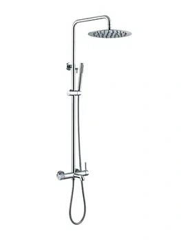 Душевая система Boheme 468-CR настенная, однозахватная, верхний/ручной душ, хром