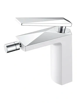 Смеситель Boheme 376-W для биде, на 1 отверстие, однозахватный, белый+хром